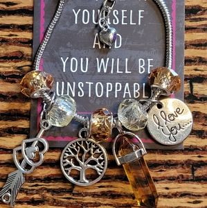 2 for 40 Silver rope Bullet Pendant charms